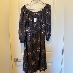 Loft off the shoulder floral dress NWT